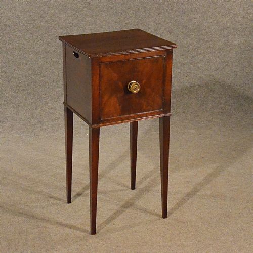 fig 2. Antique Small Side Cabinet Bedside Lamp Stand Pot Cupboard English Regency c1820