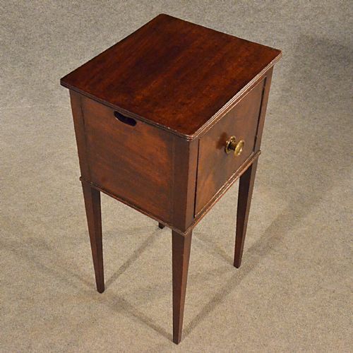 fig 3. Antique Small Side Cabinet Bedside Lamp Stand Pot Cupboard English Regency c1820