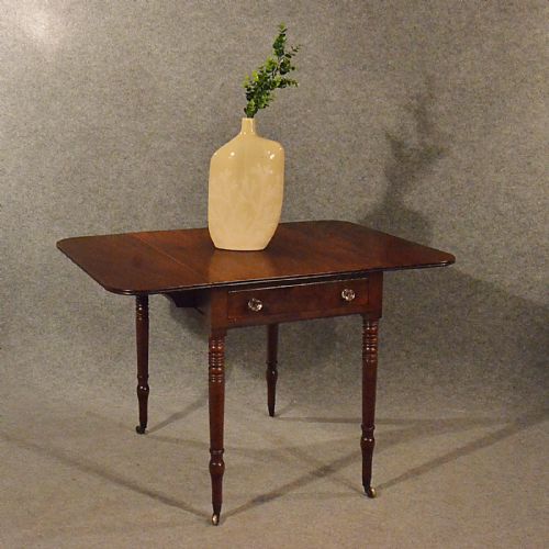 fig 1. Antique Table Pembroke Drop Leaf Lamp Dining Display Fine English Regency c1830