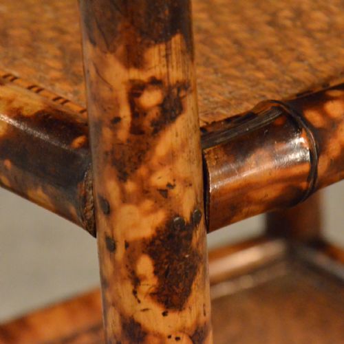 fig 3. Antique Bamboo Lamp Table Side Occasional 19th Century Oriental Victorian c1880
