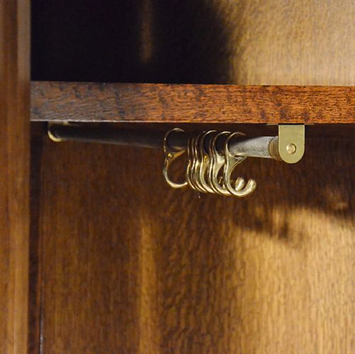 fig 3. Antique Oak Corner Wardrobe Armoire 6' Cupboard Quality English Art Deco c1930