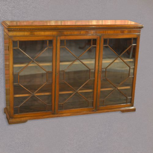 fig 1. Antique Astragal Glazed Bookcase Display Cabinet Late Victorian English Cupboard