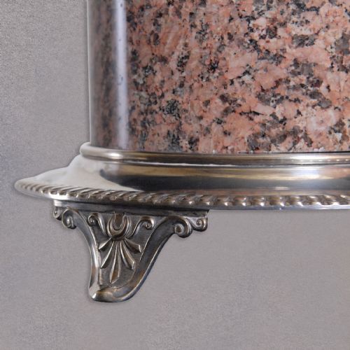 fig 2. Antique Biscuit Barrel Silver Plated Ice Bucket Storage Jar Marble English c1900