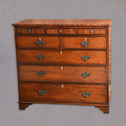 fig 1. Antique Chest of Drawers Georgian English Tallboy Mahogany Large 18th Century