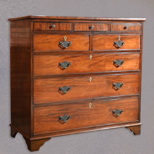 fig 2. Antique Chest of Drawers Georgian English Tallboy Mahogany Large 18th Century