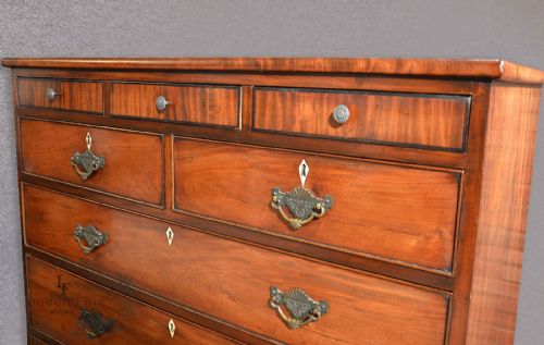 fig 3. Antique Chest of Drawers Georgian English Tallboy Mahogany Large 18th Century