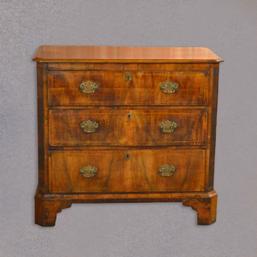 fig 1. Antique Chest of Drawers, English Walnut Mid Georgian Tallboy, c.1750