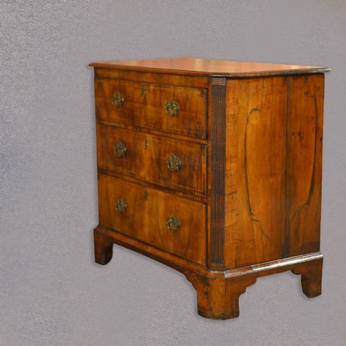 fig 3. Antique Chest of Drawers, English Walnut Mid Georgian Tallboy, c.1750