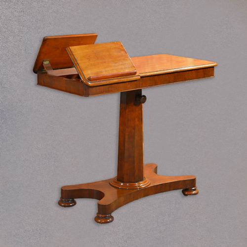 fig 1. Antique Dual Reading Table, Duet Music Stand, Adjustable Bed Table English c1870