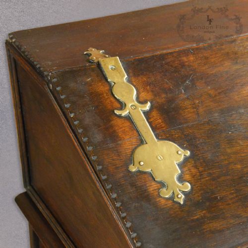 fig 2. Antique Early C18th Writing Desk on Stand, Bible Box Lectern English Clerks Desk