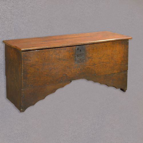 Antique English Oak Plank Sword Chest, Coffer, Trunk, 17th Century C. 1690
