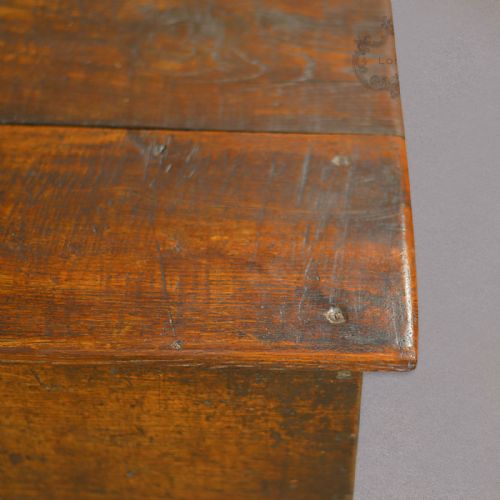 fig 1. Antique English Oak Plank Sword Chest, Coffer, Trunk, 17th Century c. 1690