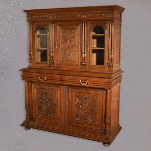 Antique European Oak Sideboard, Dresser, Credenza, Buffet, 19th Century, C.1870