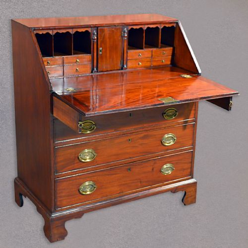 Antique Fall Front Bureau, Georgian Desk, Mahogany Writing Table, English C.1800