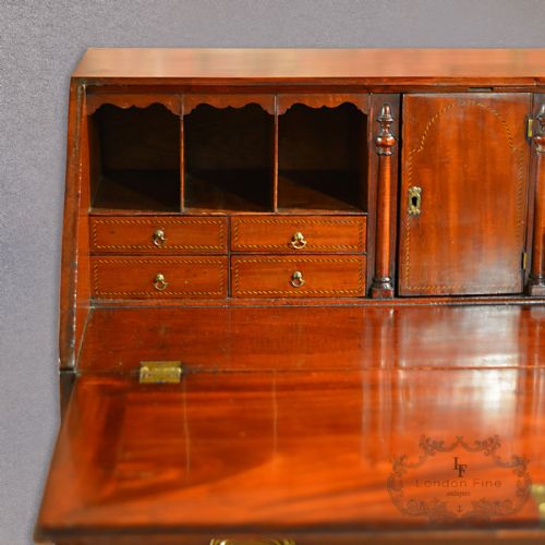 fig 2. Antique Fall Front Bureau, Georgian Desk, Mahogany Writing Table, English c.1800