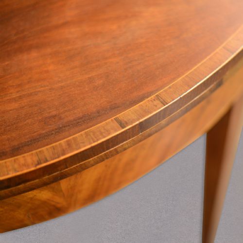 fig 2. Antique Fold Over Card Table, Side Table, Demi Lune, Hall Console English c.1800