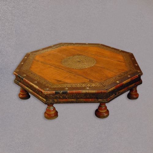 Antique Gujarat Takhat, Indian Low Coffee Table, 19th Century C.1860