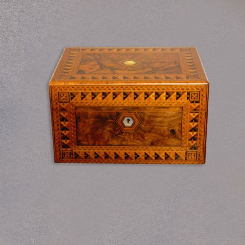 fig 1. Antique Ladies Dressing Box, Vanity Case, Inlaid Cabinet, Victorian