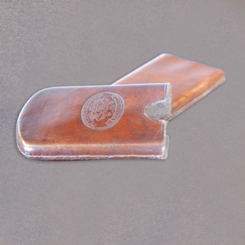 fig 2. Antique Leather Cigar Case, Sleeve, Box, Victorian c.1900