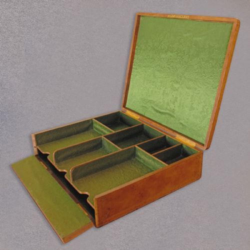 fig 1. Antique Leather Stationery Box, A. Forster, Wien, Writing, Communication Case