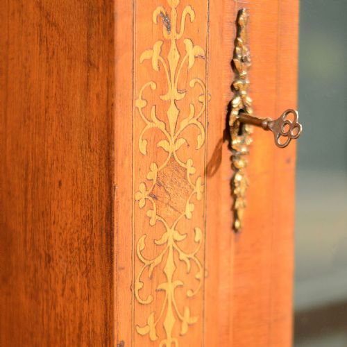 fig 2. Antique Pier Cabinet, Glazed Display Cupboard, English Walnut, Victorian c.1880