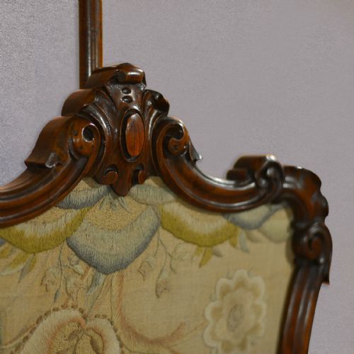 fig 2. Antique Pole Screen, Victorian, Walnut, English, Needlepoint, Tapestry c.1850