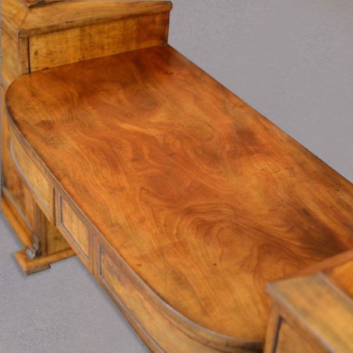 fig 2. Antique Regency Pedestal Sideboard, Mahogany Desk, Server, Credenza c.1830