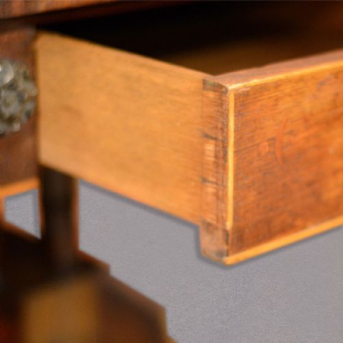 fig 2. Antique Regency Side Table, English Rosewood Pembroke, Tea Lamp Work Table c1820