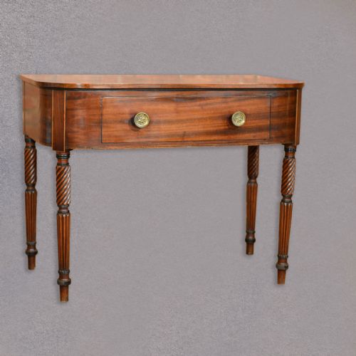 Antique Regency Side Table, Mahogany Console Desk, English, Library, Hall C.1830