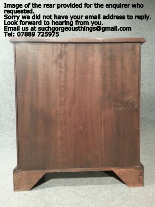 fig 1. Antique Small Chest of Drawers Bedside Cabinet Quality English Victorian c1850
