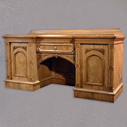 Antique Sideboard Victorian Buffet Large Light Oak Cabinet English C19th C.1880
