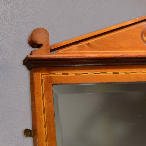 fig 1. Antique Wall Mirror, Valet Mirror, Hall Glove Box, English Edwardian c.1910