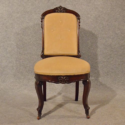 fig 2. Antique Upholstered Dining Chairs Quality Set 4 English Victorian Mahogany c1890