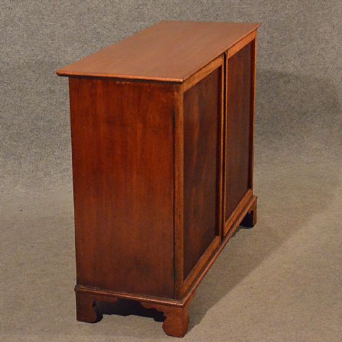 fig 2. Antique Cupboard Bookcase Cabinet Narrow Depth Mahogany Victorian English c1910
