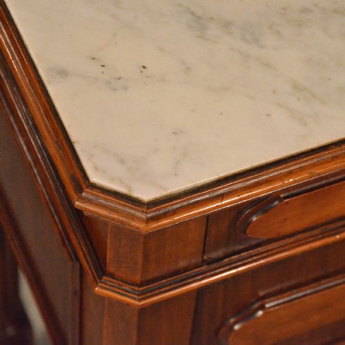 fig 3. Antique Small Cabinet Side Table Bedside Cupboard Quality French Walnut c1900