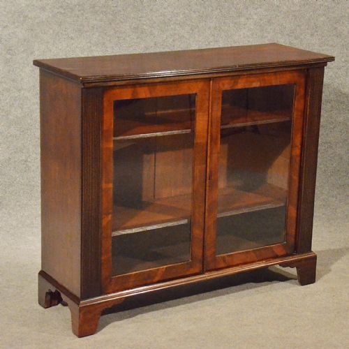 fig 2. Antique Bookcase Display Case Glazed Library Cabinet Quality Edwardian c1910
