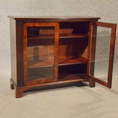 fig 3. Antique Bookcase Display Case Glazed Library Cabinet Quality Edwardian c1910