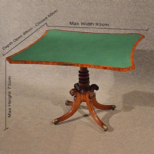fig 1. Antique Table Card Games Tea Sofa Hall Very Fine Quality English Regency c1830