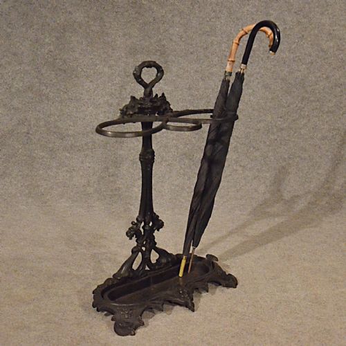Antique Cast Iron Stick Umbrella Hall Stand Quality English Victorian C1880