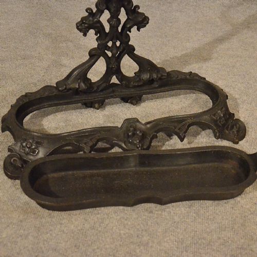 fig 2. Antique Cast Iron Stick Umbrella Hall Stand Quality English Victorian c1880