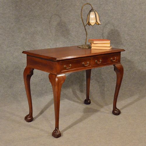 Antique Hall Desk Study Office Library Table Edwardian Mahogany English C1910