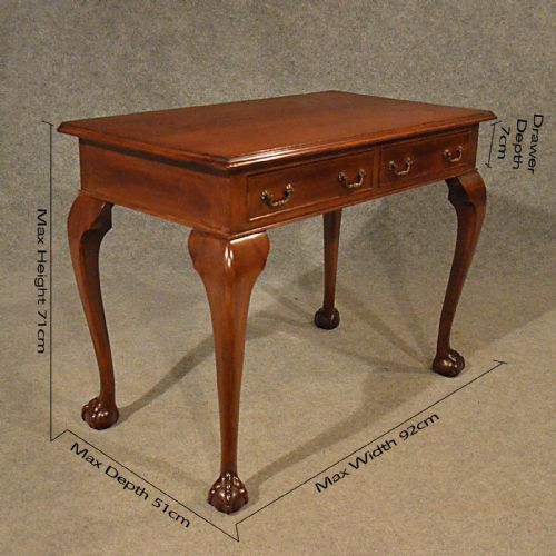 fig 1. Antique Hall Desk Study Office Library Table Edwardian Mahogany English c1910