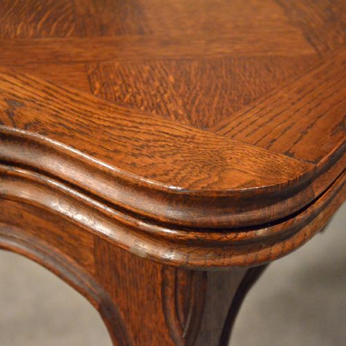fig 3. Antique Extending Kitchen Dining Table French Oak Draw Leaf 4 - 8 Seater c1930