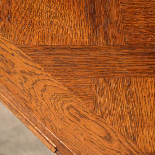 fig 4. Antique Extending Kitchen Dining Table French Oak Draw Leaf 4 - 8 Seater c1930