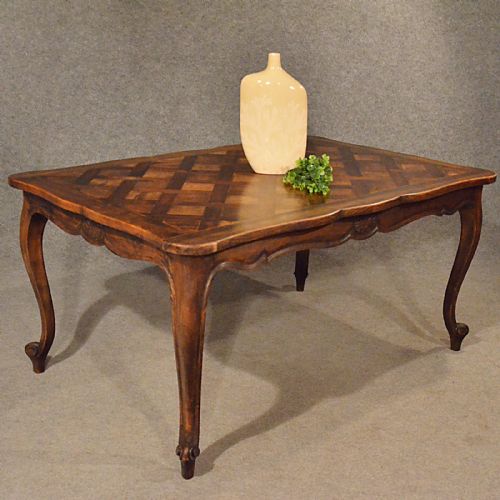 Antique Kitchen Dining Table French Beech Large Cabriole Legs 4 - 8 Seater C1930