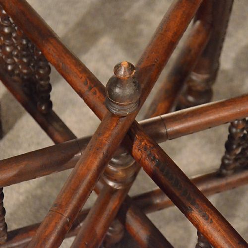 fig 3. Antique Coffee Tea Table Berber Benares Tray Lamp Oriental Folding Stand c1900