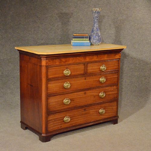 Antique Chest of Drawers Tallboy Commode Mahogany Marble English Georgian C1780