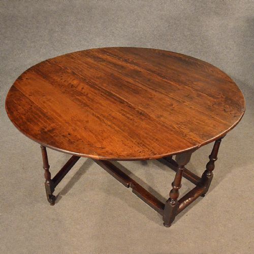 fig 3. Antique Oak Dining Kitchen Table Large Gateleg Drop Leaf Quality Georgian c1800