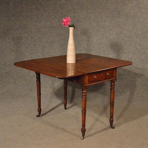 fig 2. Antique Table Pembroke Drop Leaf Lamp Dining Display Fine English Regency c1830