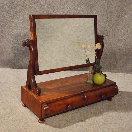 Antique Victorian Toilet Mirror Dressing Ladies Vanity Jewelry Box English C1850